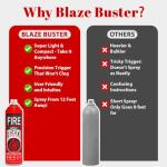 Mizuki Dog 1-Pack Portable Fire Extinguisher for Home – Small ABCK Fire Extinguisher Spray with Mounting Bracket – Ideal for Vehicle, Kitchen, house– Prevents Reignition, 8-in-1 Extinguishing Solution