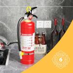 Ougist ABC Dry Powder Fire Extinguisher, 4.4 lb – 2-A:10-B：C Rated for Home, Office & Vehicle, Quick Release, Easy-Grip Handle, Ideal for Electrical & Grease Fires, Car Extinguisher, Model FF2KG