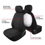 Pariiaotin 3D Air Mesh Car Seat Cover Full Sets Washable and Breathable Premium Cloth Automotive Vehicle Seat Covers for Cars Interior, Universal Fit for Most Cars, Sedan, Truck, SUV(Black)