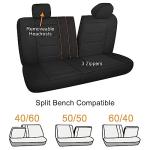 Pariiaotin 3D Air Mesh Car Seat Cover Full Sets Washable and Breathable Premium Cloth Automotive Vehicle Seat Covers for Cars Interior, Universal Fit for Most Cars, Sedan, Truck, SUV(Black)