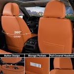 Coverado Seat Covers, Car Seat Covers Full Set, Leather Seat Covers for Cars, Automotive Seat Covers Car Seat Protector Car Accessories Fit for Most Sedans SUV Pick-up Truck(Black&Brown)