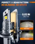 SEALIGHT H13 Bulb compatible 9008, 30000LM 6500K White Light, 1:1 Design with Cooling Fan, 60000+ Hours Lifspan Plug and Play, 2 Pack