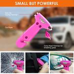 THINKWORK Car Emergency Kit for Teen Girl and Lady's Gifts, Pink Emergency Roadside Assistance kit with Pink Car Tool Set, 10FT Jumper, First Aid Kit, and More Ideal Pink Car Accessories Tool - E8