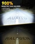AUXITO H4 Light Bulb, 50000LM 900% Super Brighter, Real 1:1 Size, 9003/HB2 LED Fog Light for Night Driving, 6500K Cool White, 50000Hrs Long Service Life, Plug and Play, Pack of 2