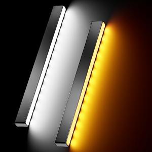 Turn Signal Switch Fog Lights Assembly Universal Car Accessories Sequential Turn Signals 12V LED Light Strip for Daytime Running Lights, Night Running Light, White Amber Flashing LED Light Bar for Car