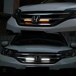 Turn Signal Switch Fog Lights Assembly Universal Car Accessories Sequential Turn Signals 12V LED Light Strip for Daytime Running Lights, Night Running Light, White Amber Flashing LED Light Bar for Car