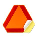 Sticky Slow Moving Vehicle Triangle Sign,Golf Cart Orange Triangle Signs,14"x16"Diamond Grade Reflective for Golf Cart