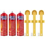 AmzBoom 3-Pack Fire Extinguisher for Home, Kitchen, Car, Camping & Electronics - ABC/K Class with Mounts - Portable, Long-Lasting.