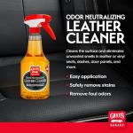Griot's Garage Odor Neutralizing Leather Cleaner for Car Seats, Dashboard, Door Panels, Eliminates Unwanted Smells, 10971, 22oz