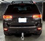 iJDMTOY Dark Red Lens Full LED Rear Bumper Reflector Lights Compatible With Jeep WK2 Grand Cherokee, Patriot, Compass, Dodge Journey, Function as Tail/Brake & Sequential Blink Turn Signal