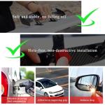 povtii Car Mini Spoiler Wing, 9.8" Adhesive Mini Rear Tail Wing Carbon Fiber Texture Decorative Spoiler, Universal Auto Tiny Tail Wing Decor for Men Women, Car Accessories (Black Carbon Fiber)