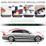 povtii Car Mini Spoiler Wing, 9.8" Adhesive Mini Rear Tail Wing Carbon Fiber Texture Decorative Spoiler, Universal Auto Tiny Tail Wing Decor for Men Women, Car Accessories (Black Carbon Fiber)