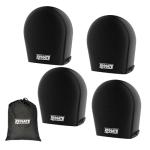 RVMATE RV Tire Covers, Wheel Cover (4 Pack) Fits 27"-29" Diameter Tires, Waterproof Anti-UV Black Tire Covers RV Accessories for Truck/Trailer/Car