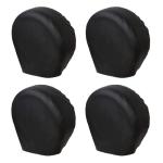 VINPATIO Rough Tire Covers 4 Pack, Waterproof Vinyl Wheel Protectors with Lining for RV, Trailer, Camper, Motorhome, SUV, Car, Universal Fits Tire Diameters 40-42 inches, Black