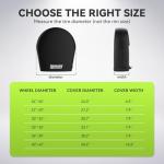 RVMATE RV Tire Covers, Wheel Cover (4 Pack) Fits 27"-29" Diameter Tires, Waterproof Anti-UV Black Tire Covers RV Accessories for Truck/Trailer/Car