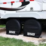 RVMATE RV Tire Covers, Wheel Cover (4 Pack) Fits 27"-29" Diameter Tires, Waterproof Anti-UV Black Tire Covers RV Accessories for Truck/Trailer/Car
