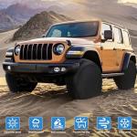 VINPATIO Rough Tire Covers 4 Pack, Waterproof Vinyl Wheel Protectors with Lining for RV, Trailer, Camper, Motorhome, SUV, Car, Universal Fits Tire Diameters 40-42 inches, Black