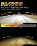 Termitor H11/H8/H9 & 9005/HB3 LED Bulbs Combo, 60,000LM 900% Ultra-Bright, Real 1:1 Mini Size, 6500K White 70,000Hrs Long Life with Cooling Fan, 9005 H11 Fog Light Kits, Plug and Play, Pack of 4