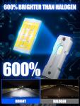 FTEVAR H11/H8/H9 LED Bulb, 30000LM 6000K Cool White Fanless 1:1 Mini Size, Plug and Play, Pack of 2