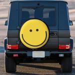 Smiley Face Tire Cover Weatherproof Dustproof Wheel Spare Tire Cover Wheel Protectors Universal Fit for Rv Trailer SUV Truck Camper 14 Inch