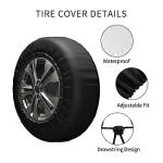 Smiley Face Tire Cover Weatherproof Dustproof Wheel Spare Tire Cover Wheel Protectors Universal Fit for Rv Trailer SUV Truck Camper 14 Inch