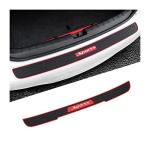 Rear Bumper Guard Protector for Car, Universal Black Rubber Scratch-Resistant Non-Slip Trunk Door Protector for Most Cars, Car Exterior Accessories (Black/Red)
