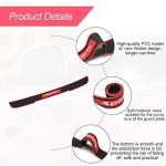 Rear Bumper Guard Protector for Car, Universal Black Rubber Scratch-Resistant Non-Slip Trunk Door Protector for Most Cars, Car Exterior Accessories (Black/Red)