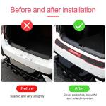 Rear Bumper Guard Protector for Car, Universal Black Rubber Scratch-Resistant Non-Slip Trunk Door Protector for Most Cars, Car Exterior Accessories (Black/Red)