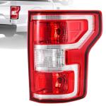 BeamTrack Tail Lights Assembly Compatible with 2018 2019 2020 Ford F-150 Right Passenger Side Rear Light Brake Lamp Taillight with Bulb and Harness Replace JL3Z13404H