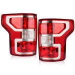 OKLPF Rear Brake Tail Light Compatible With 2018 2019 2020 Ford F150 F-150 Replace JL3Z-13404-H JL3Z-13405-H,Replace Red Taillight Assembly,Included Bulbs and Harness,Driver and Passenger Side