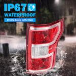 BeamTrack Tail Lights Assembly Compatible with 2018 2019 2020 Ford F-150 Right Passenger Side Rear Light Brake Lamp Taillight with Bulb and Harness Replace JL3Z13404H