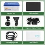 GPS Navigator for Car Truck RV - Navigation System, 2025 America/Canada/MX Maps Free Lifetime Update, Voice Guidance, Speed and Red Light Warning, 7 Inch Touchscreen Vehicle GPS para carros Trucker