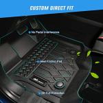 Nilight TPE Floor Mats for Dodge Durango Jeep Grand Cherokee 2016 2017 2018 2019 2020 2021 2022 2023,All Weather Custom Fit Heavy Duty Floor Liners