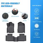 Nilight TPE Floor Mats for Dodge Durango Jeep Grand Cherokee 2016 2017 2018 2019 2020 2021 2022 2023,All Weather Custom Fit Heavy Duty Floor Liners