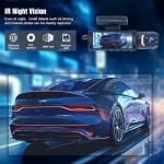 1080P Dash Cam Front and Inside,Dashcams for Cars with IR Night Vision Loop Recording G-Sensor 24Hr Parking Traffic Recorder(1080P)