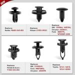 Nilight 200PCS Car Retainer Clips 6mm 7mm 8mm 9mm 10mm Expansion Screws Replacement Kit Bumper Push Rivet Clips for GM Ford Toyota Honda Chrysler Nissan