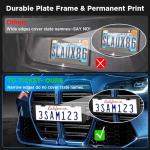 RYHYC License Plate Frames Cover 2Pcs Matte Black Rustproof Stainless Steel Licence Plate Holder for Front Rear,Universal Car Accessories for Most Cars