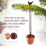 RoyAroma Wooden Acorn Essential Oil Car Diffuser Air Freshener Hang Decoration Brown
