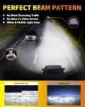 Termitor H7 LED Bulbs, 30,000LM 800% Brightness, 6500K White Super Bright, 1:1 Halogen Size, 6500 Cool White H7 Fog Lights, No Adapter Required Easy Install, Non-Polarity, Pack of 2