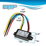 HQRP DC-DC Step Down Converter 12/24V to 5V 3A 15W with Open Wire Connector Power Supply Adapter Compatible with Car Radio, Dash cam, GPS Navigation Waterproof Voltage Regulator
