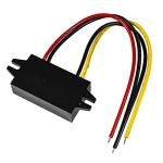 HQRP DC-DC Step Down Converter 12/24V to 5V 3A 15W with Open Wire Connector Power Supply Adapter Compatible with Car Radio, Dash cam, GPS Navigation Waterproof Voltage Regulator