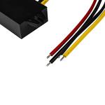 HQRP DC-DC Step Down Converter 12/24V to 5V 3A 15W with Open Wire Connector Power Supply Adapter Compatible with Car Radio, Dash cam, GPS Navigation Waterproof Voltage Regulator