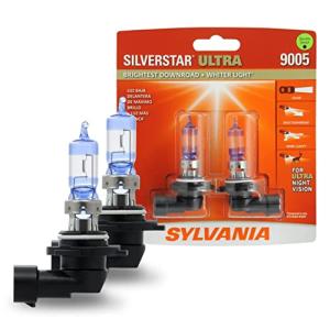 SYLVANIA 9005 SilverStar Ultra High Performance Halogen Headlight Bulb, (Contains 2 Bulbs)