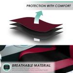 FH Group Car Seat Covers Full Set Cloth,Universal Fit combo,Washable Automotive Seat Covers,Low Back Front Seat Covers,Airbag Compatible,Split Bench Rear Seat for SUV,Sedan,Van Burgundy