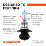 SYLVANIA 9005 SilverStar Ultra High Performance Halogen Headlight Bulb, (Contains 2 Bulbs)