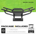 KUAFU Brush Guard Compatible with 2018-UP Club Car Tempo RHOX BMF Golf Cart Front Bumper Guard Heavy Duty Powder Coat Steel