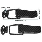 X AUTOHAUX Universal Car Bumper Security Hook Lock Clips Quick Release Hook Clips for Car Trunk Quick Release Fasteners for Trunk Bumpers Fenders Carbon Fiber Pattern 105x33mm 2pcs