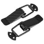 X AUTOHAUX Universal Car Bumper Security Hook Lock Clips Quick Release Hook Clips for Car Trunk Quick Release Fasteners for Trunk Bumpers Fenders Carbon Fiber Pattern 105x33mm 2pcs