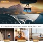 Car Air Freshener Hanging 2 Pack Car Air Fresheners Diffuser - Mahogany Teakwood Fragrance Oil Air Diffuser for Car, 45+ days Long Lasting Fragrance, Two 0.27 FL OZ/8ML Made in USA Car Air Fresheners