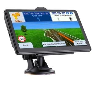GPS Navigator for Car Truck RV, 7 Inch Touch Screen, Latest 2025 Maps for Car GPS, Support Voice Turn-by-Turn Guidance, Speed and Red Light Warning, Custom Truck Routing